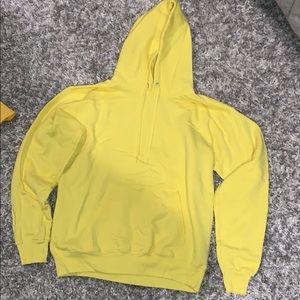 yellow sweatshirt